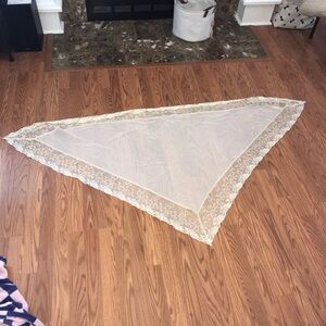 Cajon Veil Mantilla + Floral sheer Scarf (unknown maker).